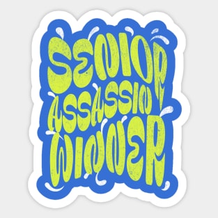 Senior Assassin Winner School Graduation Water Game Sticker